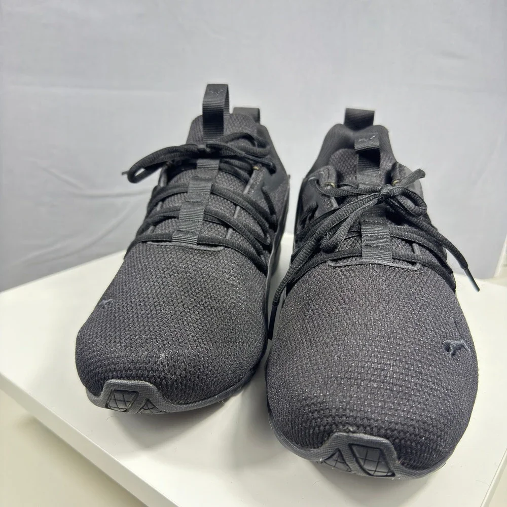 Puma Cell Magma Clean Sneakers Mens 12 Black 378356-02 Mesh Low Top Trainers